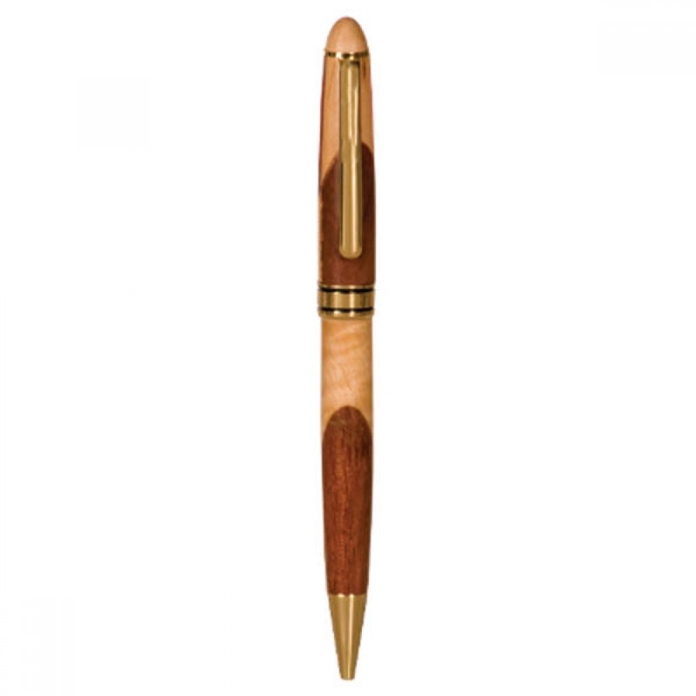 Wide Maple/Rosewood Pen Logo Branded