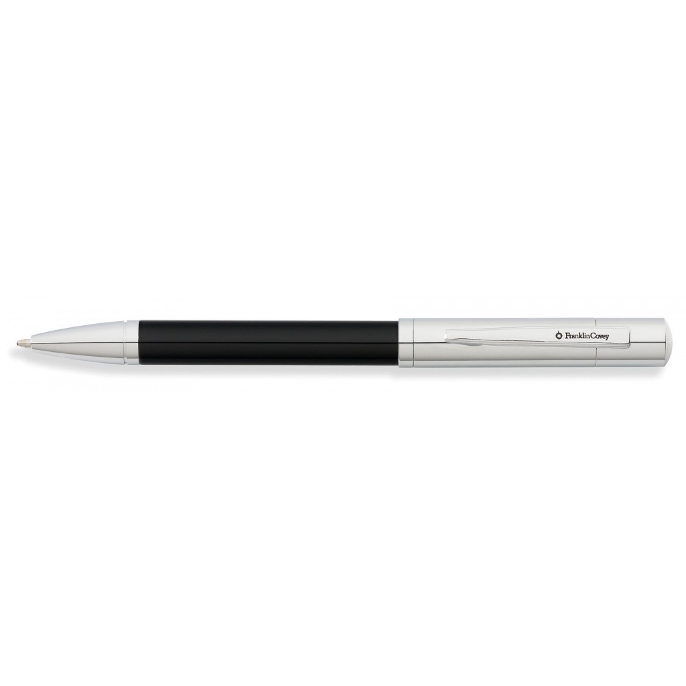 Custom Engraved Franklin Covey Greenwich Chrome Cap w/Black Lacquer Barrel Ballpen Custom Engraved Franklin Covey Greenwich Chrome Cap w/Black Lacquer Barrel Ballpen