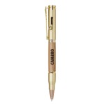 Custom Imprinted Upton Bolt Action Bamboo & Brass Pen