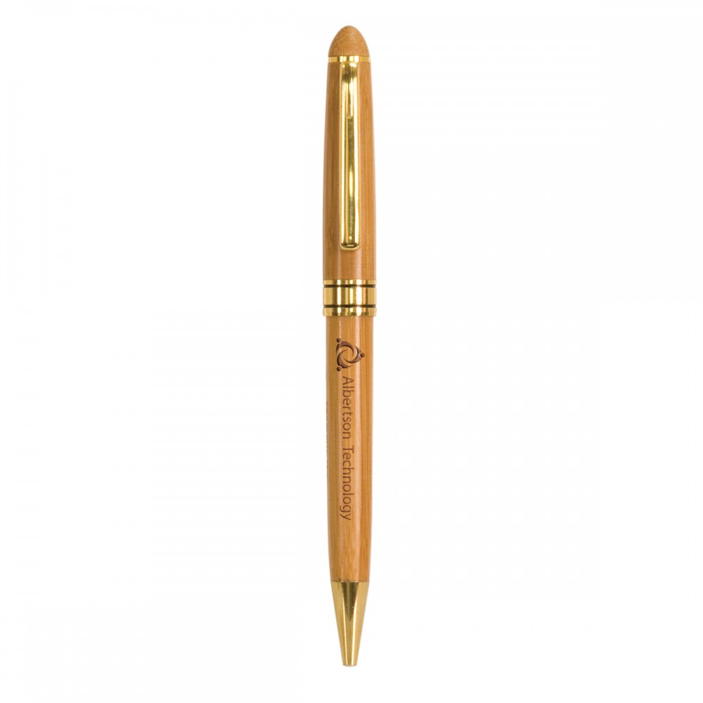 Wide Bamboo Pen Logo Branded Wide Bamboo Pen Logo Branded