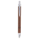 Dark Brown Leatherette Pen Custom Engraved