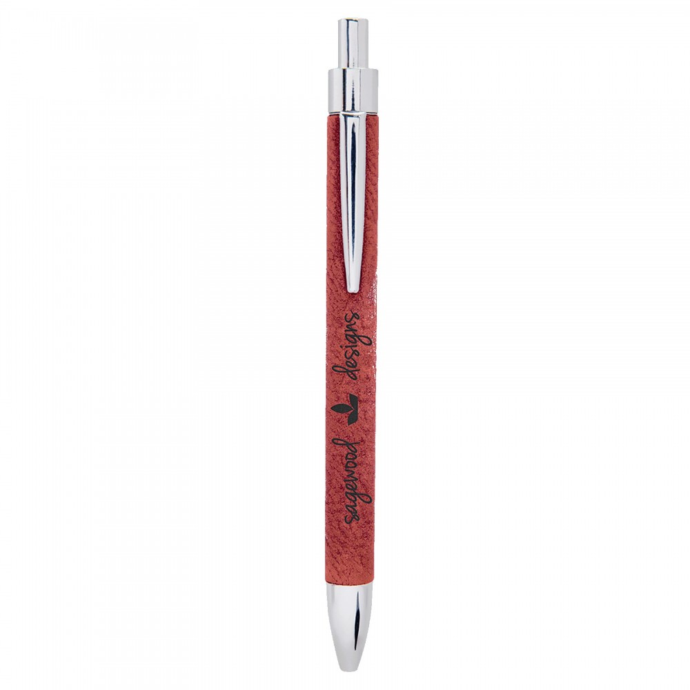Rose Leatherette Pen Custom Engraved