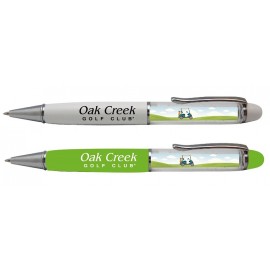Logo Branded Golf Cart Superior Metal Twist Liquid Slider Panel Pen  Logo Branded Golf Cart Superior Metal Twist Liquid Slider Panel Pen
