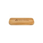 Custom Imprinted 6 3/4" x 2 1/8" Bamboo Single Pen Case