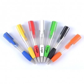Logo Branded 2 in 1 Transparent Ball Pen and USB Flash Drive