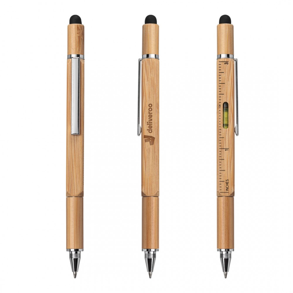 Custom Imprinted Jorge Bamboo Pen with Stylus