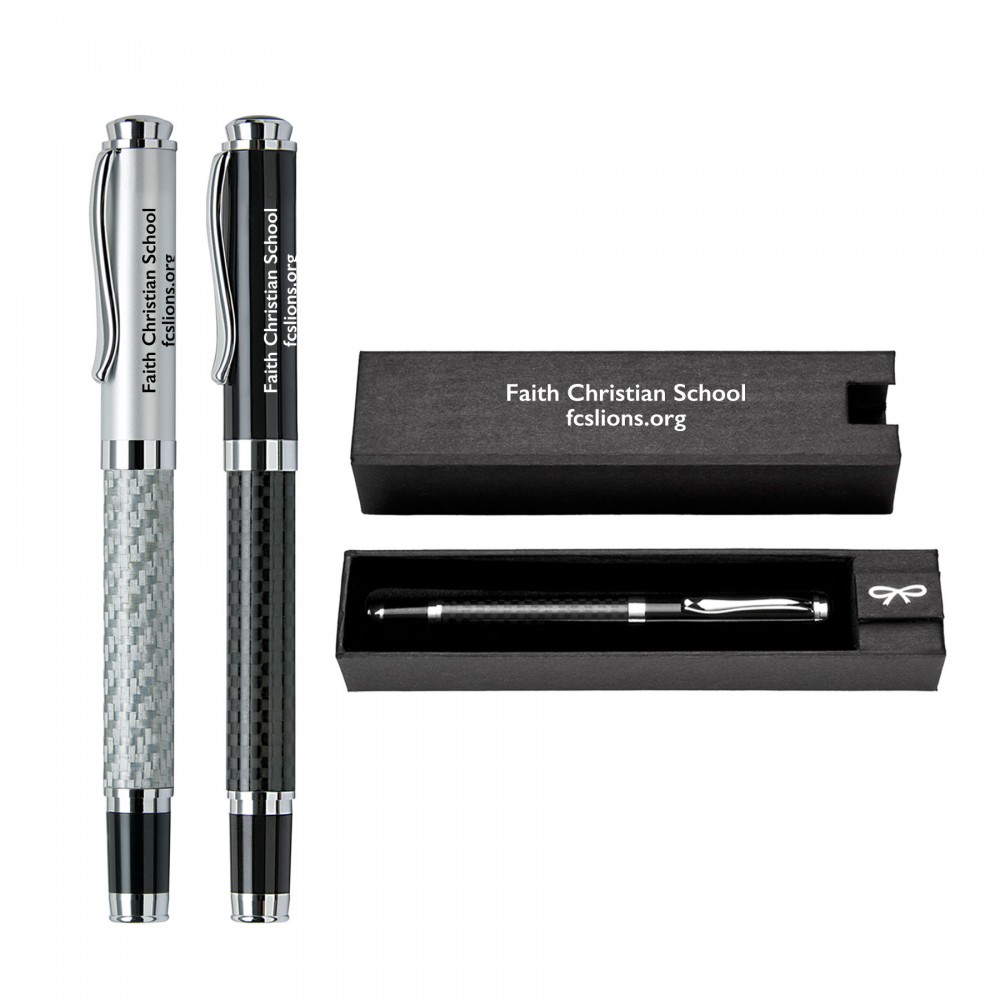 Custom Engraved Saturn Rollerball Metal Pen Set (A301/PK05) Custom Engraved Saturn Rollerball Metal Pen Set (A301/PK05)