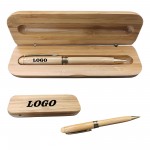 Bamboo Ballpoint Pen Set Custom Engraved