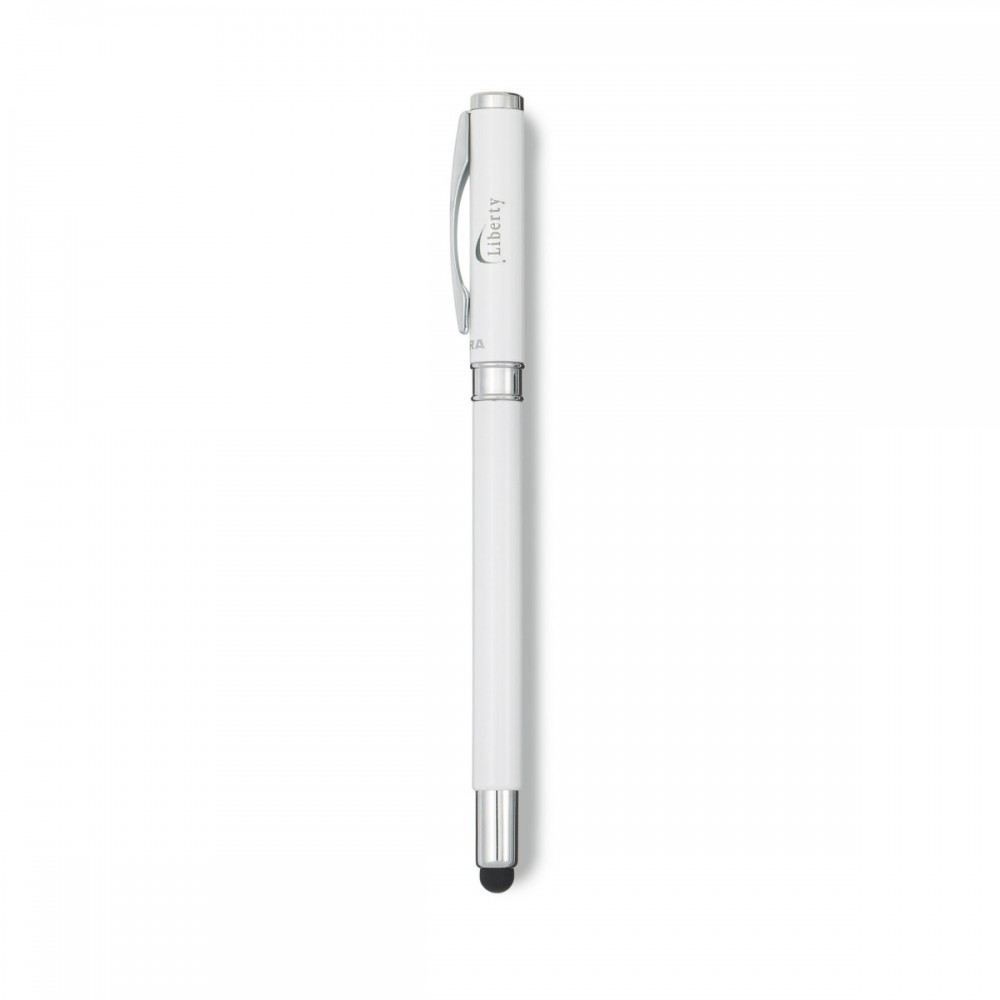 Custom Engraved Zebra Stylus Pen - White Custom Engraved Zebra Stylus Pen - White