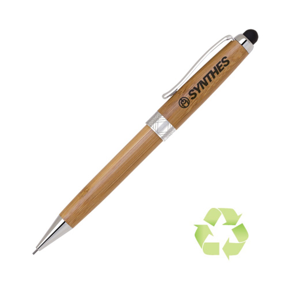 Custom Engraved Thicket Bamboo Stylus Mechanical Pencil