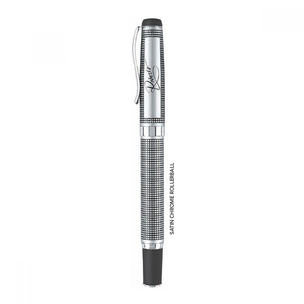 Custom Imprinted Silver Diplomat Roller Ball Pen Custom Imprinted Silver Diplomat Roller Ball Pen