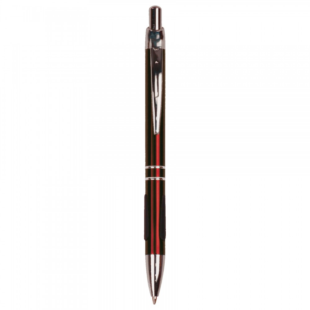 Logo Branded Burgundy with Silver Trim Pen with Gripper Logo Branded Burgundy with Silver Trim Pen with Gripper