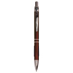 Logo Branded Burgundy with Silver Trim Pen with Gripper