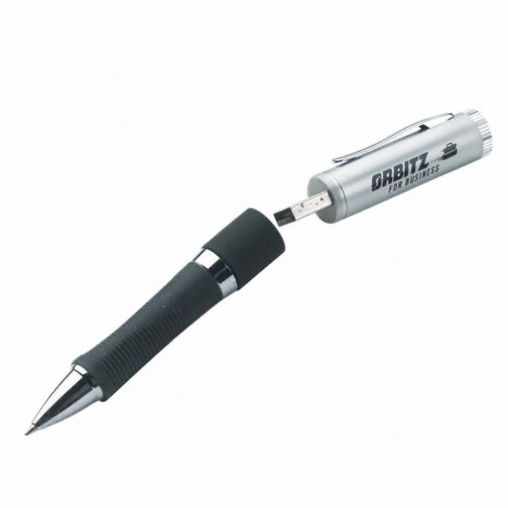 Classy Flash Drive Pen w/ Key Chain (2 GB) Custom Engraved