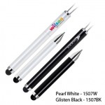 Logo Branded Magnetic Ballpoint And Stylus-pearl White(Screened)