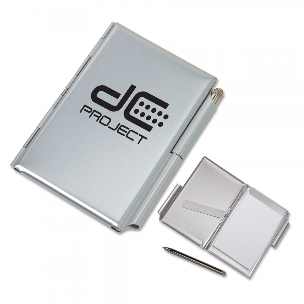Aluminum Jotter w/Metal Pen Logo Branded Aluminum Jotter w/Metal Pen Logo Branded