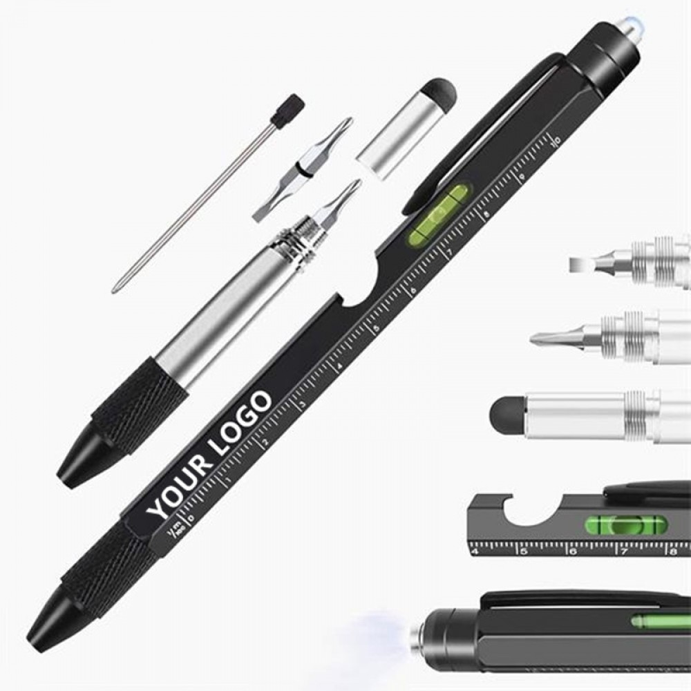 Custom Engraved 9 In 1 Multi Function Tool Stylus Ballpoint Pen
