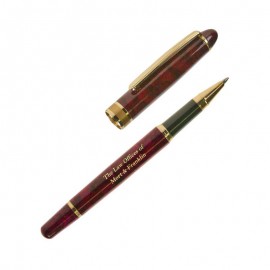 Logo Branded Goodfaire Marble Series Color Coated Metal Rollerball Pen
