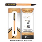 Bamboo 3-in-1 Multifunction Pen with Standard Packaging Logo Branded
