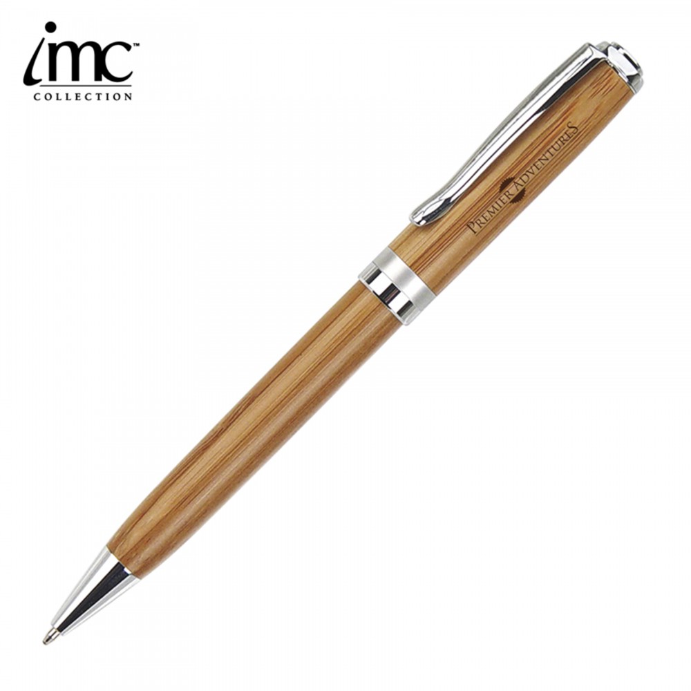 Custom Imprinted Twist Action Bamboo Ballpoint Pen