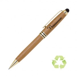 Grove Bamboo Stylus Mechanical Pencil Custom Imprinted  Grove Bamboo Stylus Mechanical Pencil Custom Imprinted