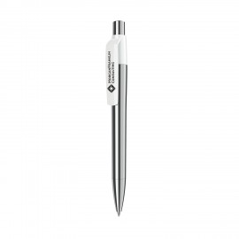 Maxema Mood Metal Chrome Pen Black Ink Logo Branded