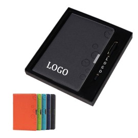 PU Leather Notebook With Pen Business Set Logo Branded