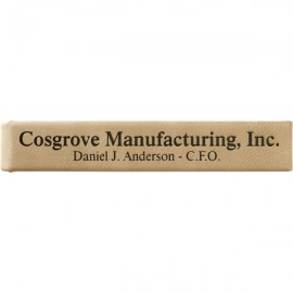 Logo Branded 1" x 6.5" - Premium Leatherette Pen Case - Single - Laser Engraved