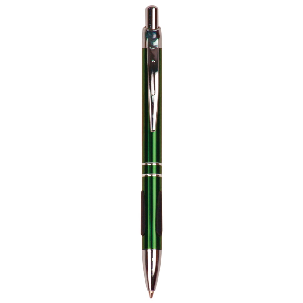Green Satin - Rubber Grip - Ballpoint Pen - Laser Engraved Custom Engraved