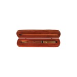 Custom Imprinted 6 3/4" x 2 1/8" Rosewood Single Pen Case