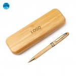 Custom Imprinted Bamboo Ball pen with Bamboo Case