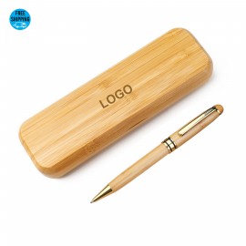 Bamboo Ball pen with Bamboo Case Custom Imprinted