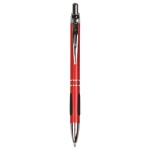 Custom Engraved Red with Silver Trim Pen with Gripper