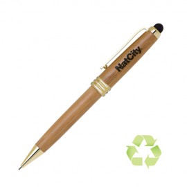 Logo Branded Timber Bamboo Stylus Mechanical Pencil  Logo Branded Timber Bamboo Stylus Mechanical Pencil