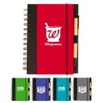 Logo Branded Union Printed, Eco Spiral Notebook Journal with Pen,