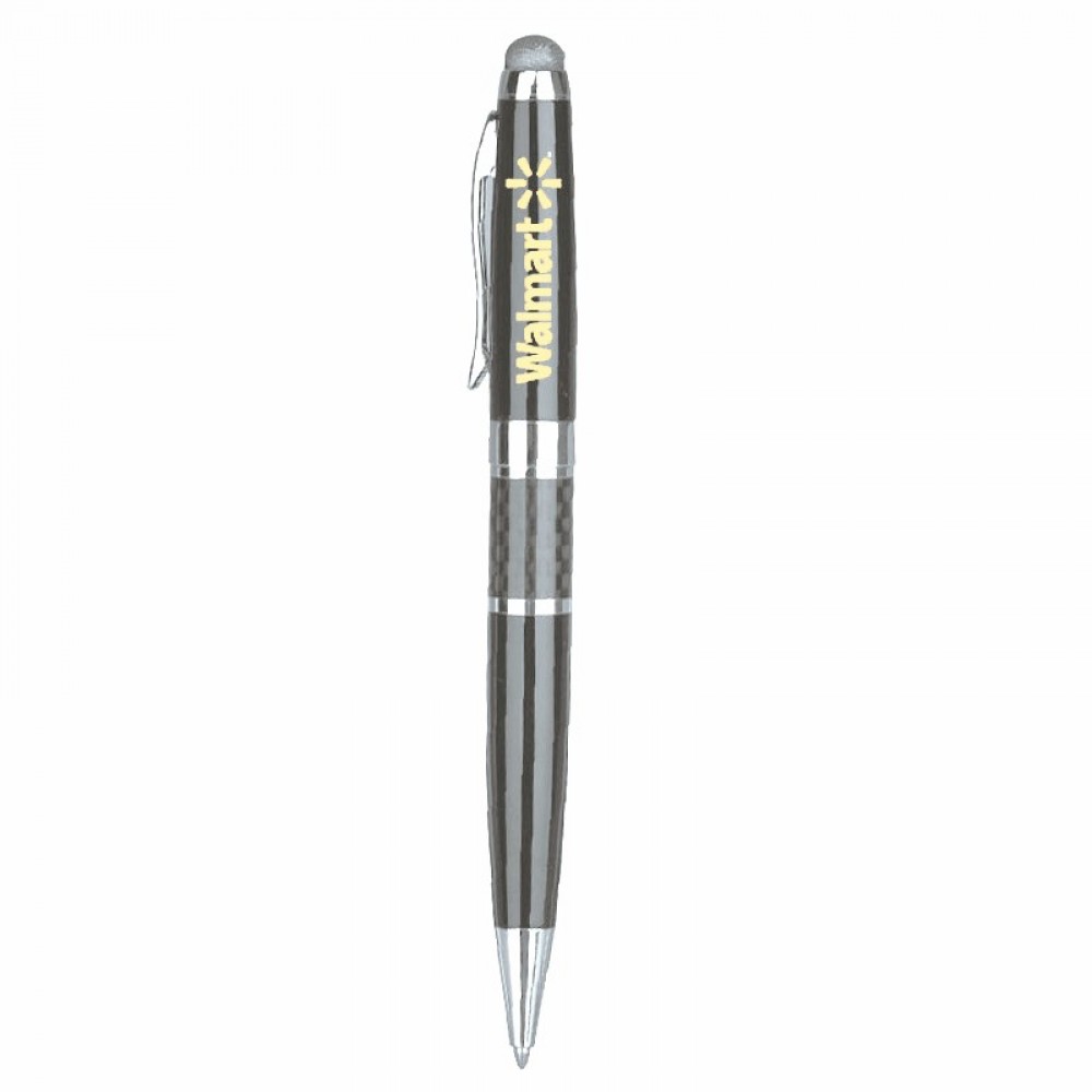Carbon Fiber Ballpoint Pen & Stylus Logo Branded