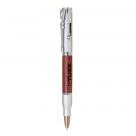 Logo Branded Kielder Bolt Action Wood & Brass Pen