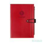 Logo Branded Eccolo Slide Journal - (M) 6"x8" Red