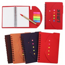 Notebook W/Sticky Flags Pen Custom Engraved  Notebook W/Sticky Flags Pen Custom Engraved
