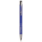 Gloss Blue Ballpoint Pen - Laser Engraved Custom Engraved