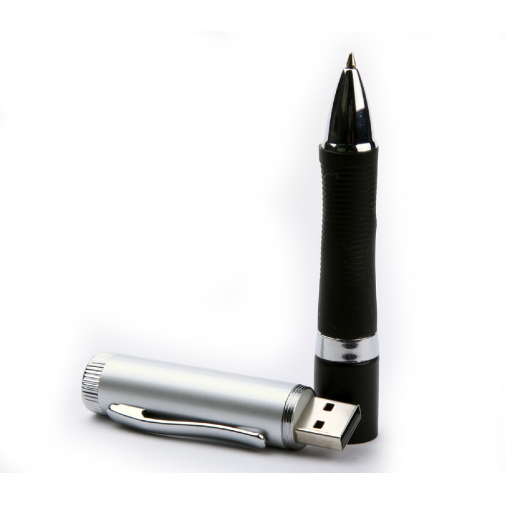 32 GB Pen USB Flash Drive W/ Rubberized Grip Logo Branded
