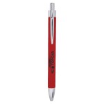Custom Imprinted Red Leatherette Pen
