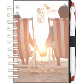 ClearView Jotter Journal w/PenPort & Pen (4"x6") Logo Branded  ClearView Jotter Journal w/PenPort & Pen (4"x6") Logo Branded