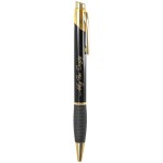.4" x 5.5" - Gold Trim Pen with Gripper Custom Engraved