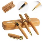 Custom Imprinted Eco Bamboo Ballpoint Signature Pen Gift Set