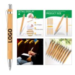 Custom Imprinted Bamboo Click Pens