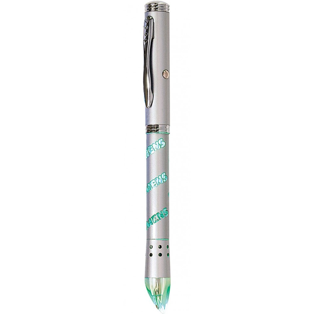 7 Color Die Cut Metal Logo Pen W/ LED Light / Logo Barrel PDA Tip Custom Engraved
