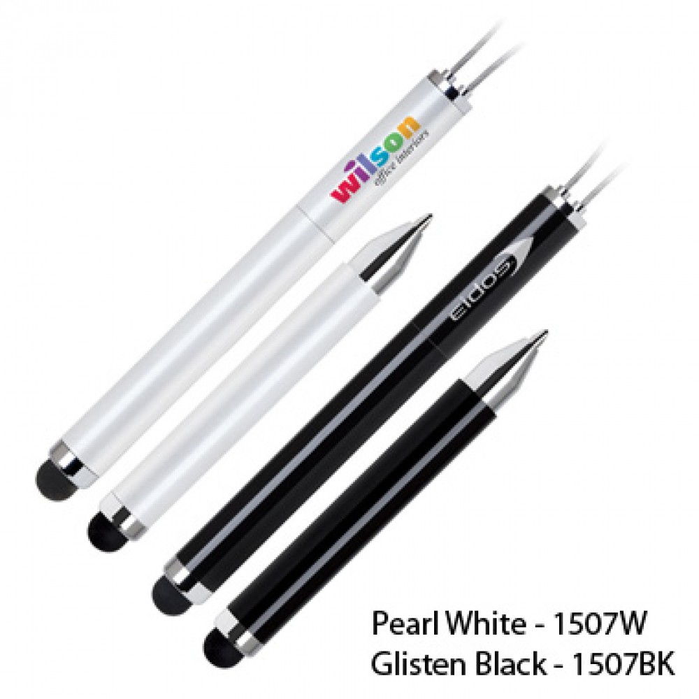 Magnetic Ballpoint Pen & Stylus- Glisten Black(Engraved) Custom Imprinted Magnetic Ballpoint Pen & Stylus- Glisten Black(Engraved) Custom Imprinted