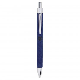 Blue/Black Leatherette Pen Custom Engraved