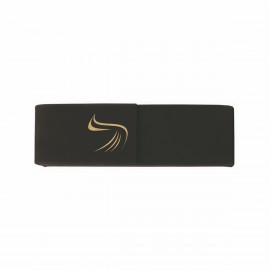 Logo Branded Black/Gold Leatherette Double Pen Case  Logo Branded Black/Gold Leatherette Double Pen Case